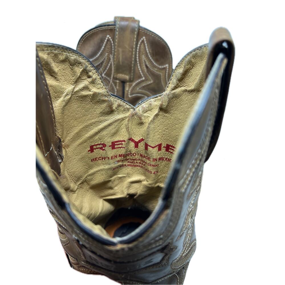 Original Reyme Square Toe Work Western Boots Mens 11.5 - Picture 6 of 8